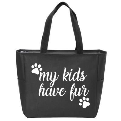 My Kids Have Fur Zip Tote Bag