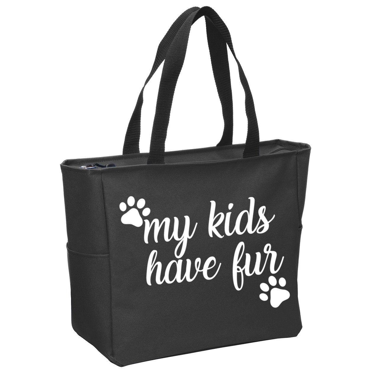 My Kids Have Fur Zip Tote Bag