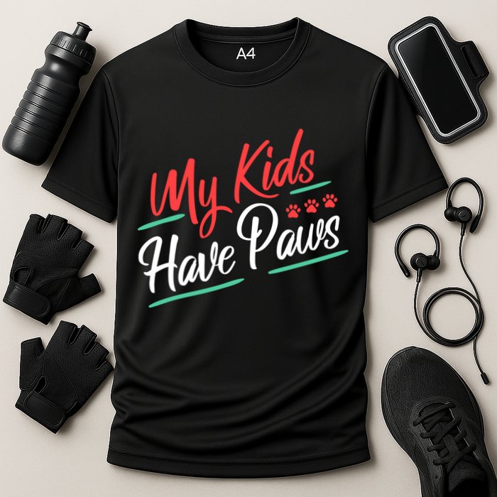 My Kids Have Paws Pet Owner Cooling Performance Crew T-Shirt