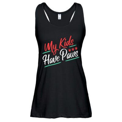My Kids Have Paws Pet Owner Ladies Essential Flowy Tank