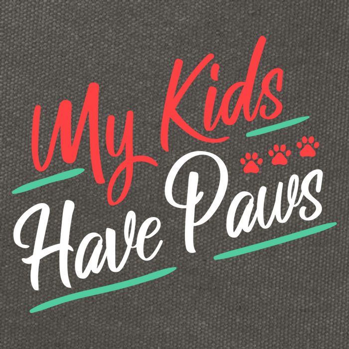 My Kids Have Paws Pet Owner Cotton Canvas Backpack