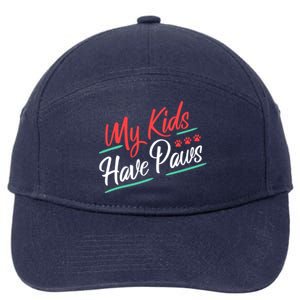 My Kids Have Paws Pet Owner 7-Panel Snapback Hat