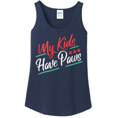 My Kids Have Paws Pet Owner Ladies Essential Tank