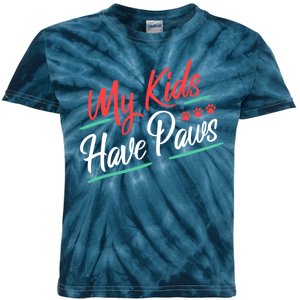 My Kids Have Paws Pet Owner Kids Tie-Dye T-Shirt