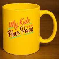 My Kids Have Paws Pet Owner 11oz C Handle Ceramic Mug