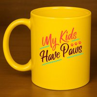 My Kids Have Paws Pet Owner 11oz C Handle Ceramic Mug