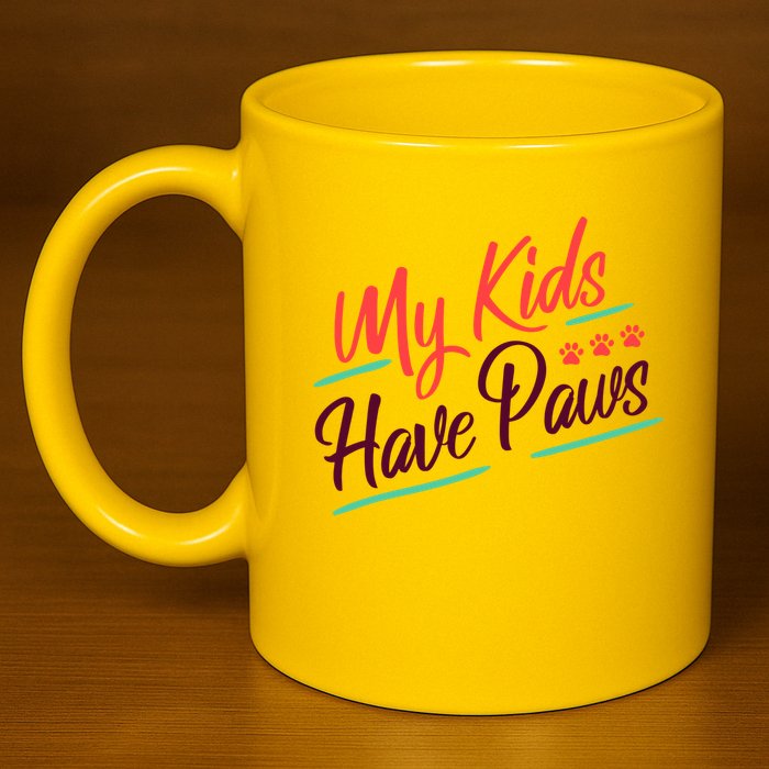 My Kids Have Paws Pet Owner 11oz C Handle Ceramic Mug