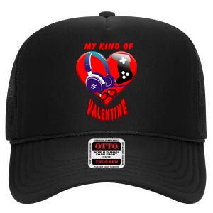 My Kind Of Valentine Gamer  High Crown Mesh Back Trucker Hat