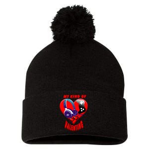 My Kind Of Valentine Gamer  Pom Pom 12in Knit Beanie