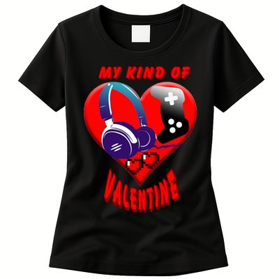 My Kind Of Valentine Gamer  Womens T-Shirt