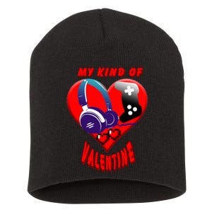 My Kind Of Valentine Gamer  Short Acrylic Beanie