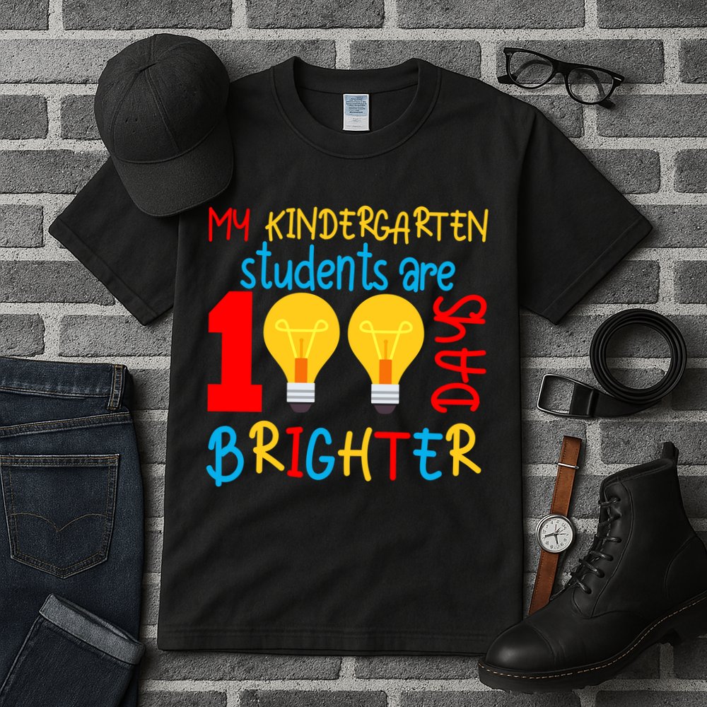 My Kindergarten Student Are 100 Days Brighter Tall T-Shirt