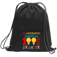 My Kindergarten Student Are 100 Days Brighter Sweatshirt Cinch Pack Bag