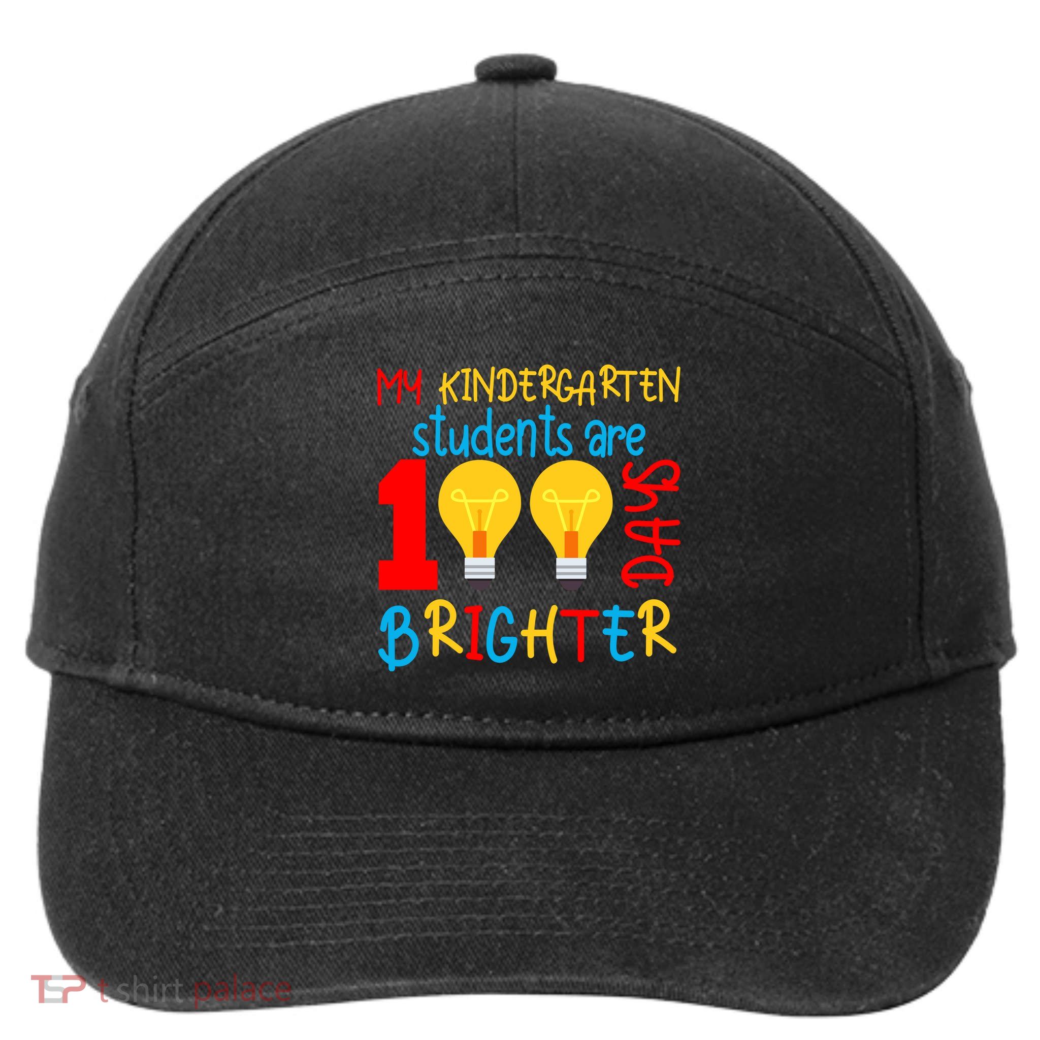 My Kindergarten Student Are 100 Days Brighter 7-Panel Snapback Hat