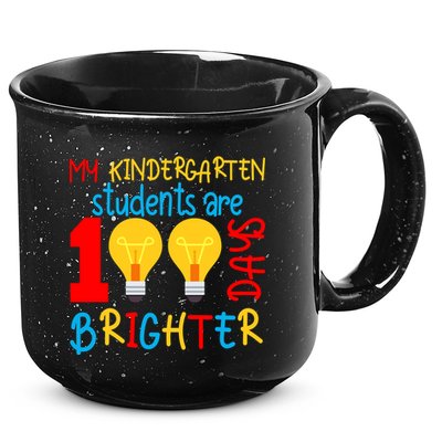 My Kindergarten Student Are 100 Days Brighter 15oz Campfire Ceramic Mug