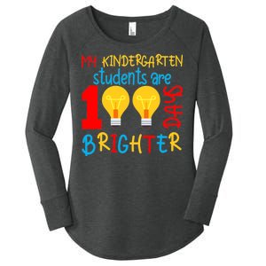 My Kindergarten Student Are 100 Days Brighter Women's Perfect Tri Tunic Long Sleeve Shirt