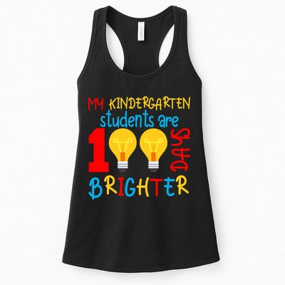 My Kindergarten Student Are 100 Days Brighter Womens Tank Top