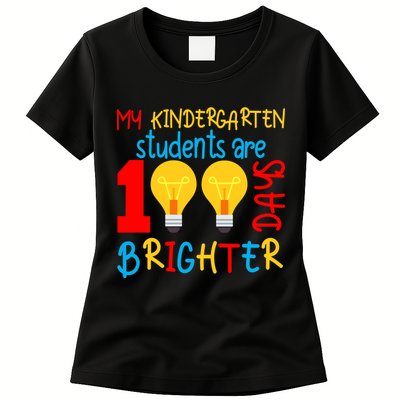 My Kindergarten Student Are 100 Days Brighter Womens T-Shirt