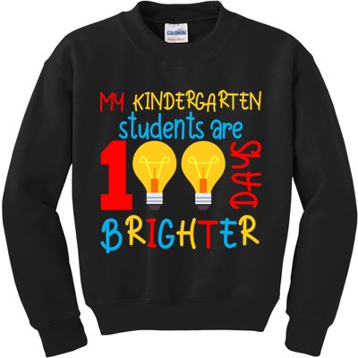 My Kindergarten Student Are 100 Days Brighter Kids Sweatshirt