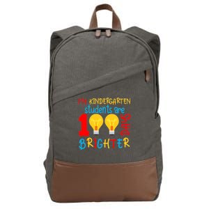 My Kindergarten Student Are 100 Days Brighter Cotton Canvas Backpack