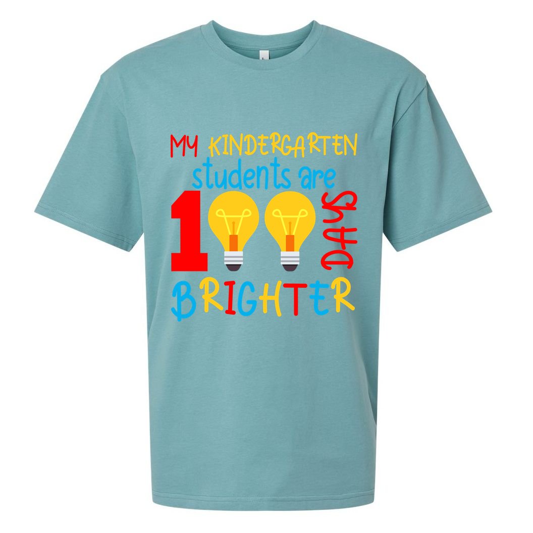 My Kindergarten Student Are 100 Days Brighter Sueded Cloud Jersey T-Shirt