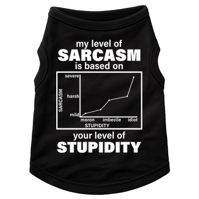 My Level Of Sarcasm Depends On Your Level Of Stupidity Doggie Tank