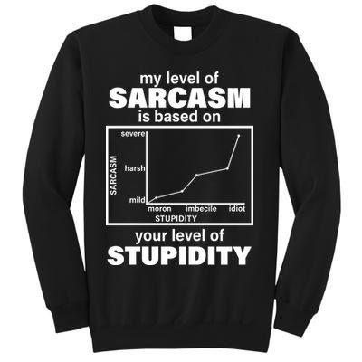 My Level Of Sarcasm Depends On Your Level Of Stupidity Sweatshirt