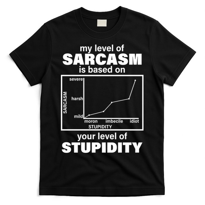 My Level Of Sarcasm Depends On Your Level Of Stupidity T-Shirt
