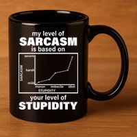My Level Of Sarcasm Depends On Your Level Of Stupidity 11oz C Handle Ceramic Mug
