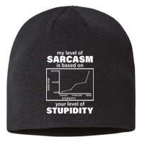 My Level Of Sarcasm Depends On Your Level Of Stupidity Sustainable Beanie