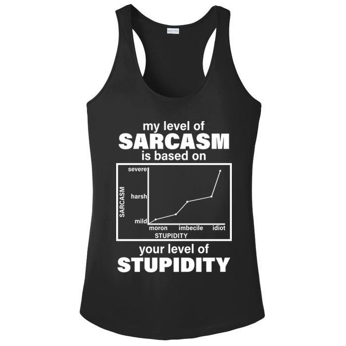 My Level Of Sarcasm Depends On Your Level Of Stupidity Ladies PosiCharge Competitor Racerback Tank