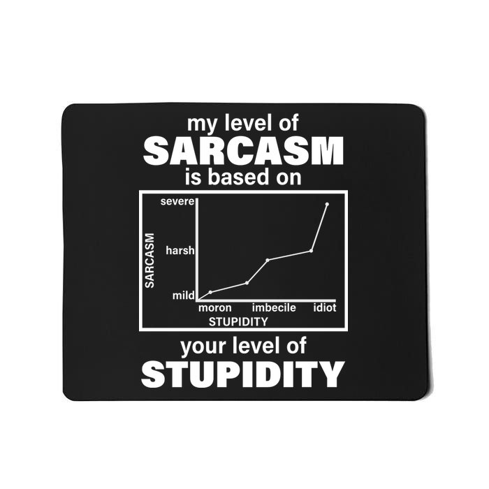 My Level Of Sarcasm Depends On Your Level Of Stupidity Mousepad