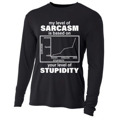 My Level Of Sarcasm Depends On Your Level Of Stupidity Cooling Performance Long Sleeve Crew