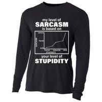 My Level Of Sarcasm Depends On Your Level Of Stupidity Cooling Performance Long Sleeve Crew