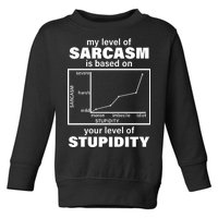 My Level Of Sarcasm Depends On Your Level Of Stupidity Toddler Sweatshirt