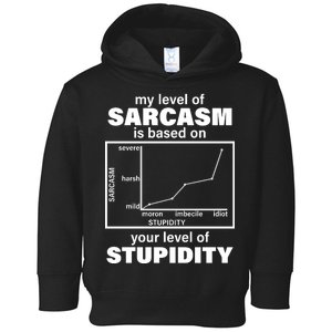 My Level Of Sarcasm Depends On Your Level Of Stupidity Toddler Hoodie