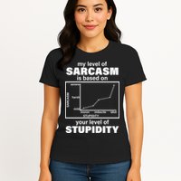My Level Of Sarcasm Depends On Your Level Of Stupidity Womens T-Shirt