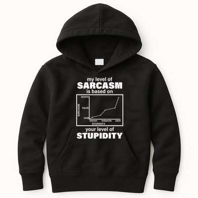 My Level Of Sarcasm Depends On Your Level Of Stupidity Kids Hoodie