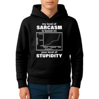 My Level Of Sarcasm Depends On Your Level Of Stupidity Kids Hoodie