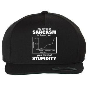 My Level Of Sarcasm Depends On Your Level Of Stupidity Wool Snapback Cap