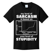 My Level Of Sarcasm Depends On Your Level Of Stupidity Kids T-Shirt