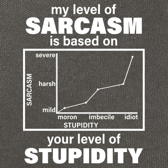 My Level Of Sarcasm Depends On Your Level Of Stupidity Cotton Canvas Backpack