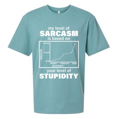 My Level Of Sarcasm Depends On Your Level Of Stupidity Sueded Cloud Jersey T-Shirt