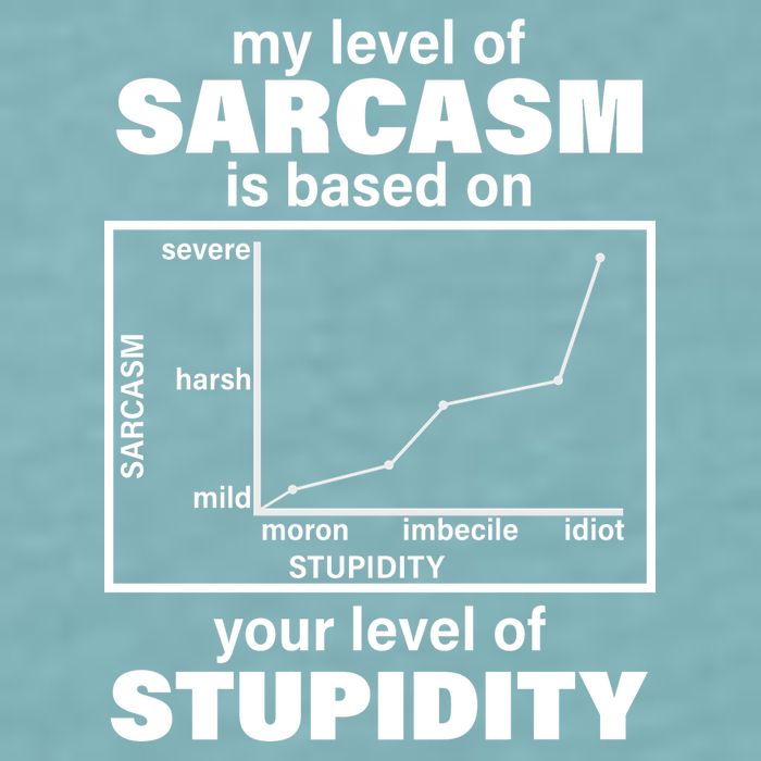 My Level Of Sarcasm Depends On Your Level Of Stupidity Sueded Cloud Jersey T-Shirt