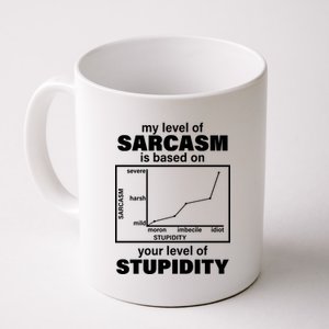 My Level Of Sarcasm Depends On Your Level Of Stupidity Coffee Mug