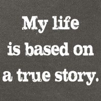 My Life Is Based On A True Story Cotton Canvas Backpack