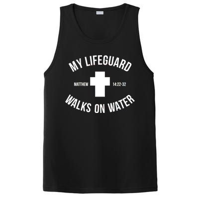 My Lifeguard Walks on Water - Matthew 14:22-32 Jesus Cross PosiCharge Competitor Tank