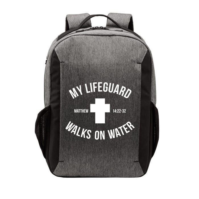 My Lifeguard Walks on Water - Matthew 14:22-32 Jesus Cross Vector Backpack