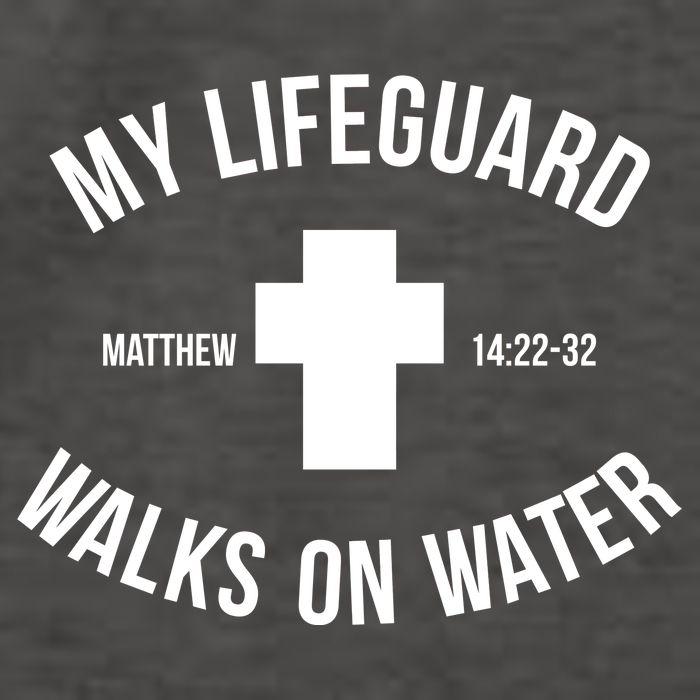 My Lifeguard Walks on Water - Matthew 14:22-32 Jesus Cross Vector Backpack