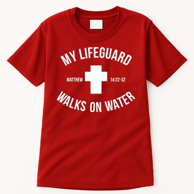 My Lifeguard Walks on Water - Matthew 14:22-32 Jesus Cross Tall T-Shirt
